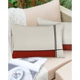 thumbnail image 6 of Pack of 2 Outdoor Pillow Covers, Abstract Gemoetric Art Red Color Block Waterproof Square Throw Pillowcase Cushion Decorative Pillow Covers for Couch Patio Tent, 20x12 in, 6 of 6