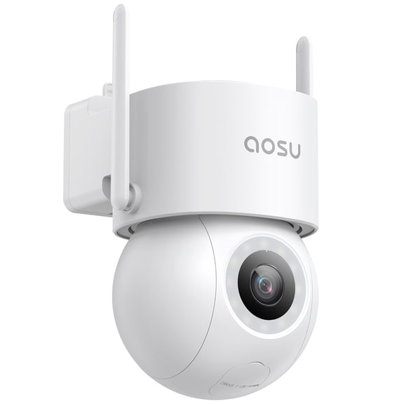 aosu 3K 5.0-MP Wi-Fi Outdoor AI-Smart Security Camera with 400-Lumen Spotlight, 360° PTZ, and Auto Tracking