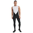thumbnail image 1 of inlzdz Combinaison Intégrale une Pièce pour Homme, Justaucorps, Fermeture Éclair au Dos, Sans Manches, Extensible, Blanc, TTG, 1 of 5