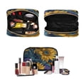thumbnail image 5 of 3-Piece Travel Toiletry Bag Set, Hanging Wash Bag with Makeup Bag & Brush Case,Waterproof Cosmetic Organizer for Travel, Gym & Home Abstract Sunflowers, 5 of 10