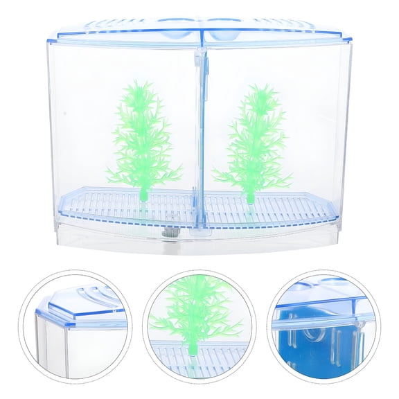 ACDANC Aquarium Round Fish Guppy Goldfish Containers Betta Tank Acrylic Tabletop Tanks and Aquariums 10 Gallon Shrimp Farming