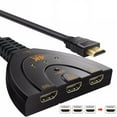 thumbnail image 2 of axGear HDMI Switch 3 Port Ultra HD 4K 1080P Switcher Cable for TV PC Console Display, 2 of 8