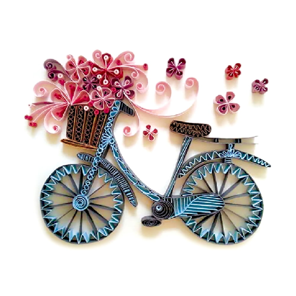 Winnereco Quilted Paper Stripes Tool Set Bike Flower DIY Quilling Paper
