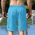 thumbnail image 6 of Men's Casual Solid Color Beach Work Shorts Pants,9" Board Shorts with Pockets Beach Shorts., 6 of 8