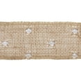 thumbnail image 6 of Love, Laugh, Craft Natural Burlap Ribbon, 2.5"W x 3-Yds, White Swiss Dots, 6 of 20