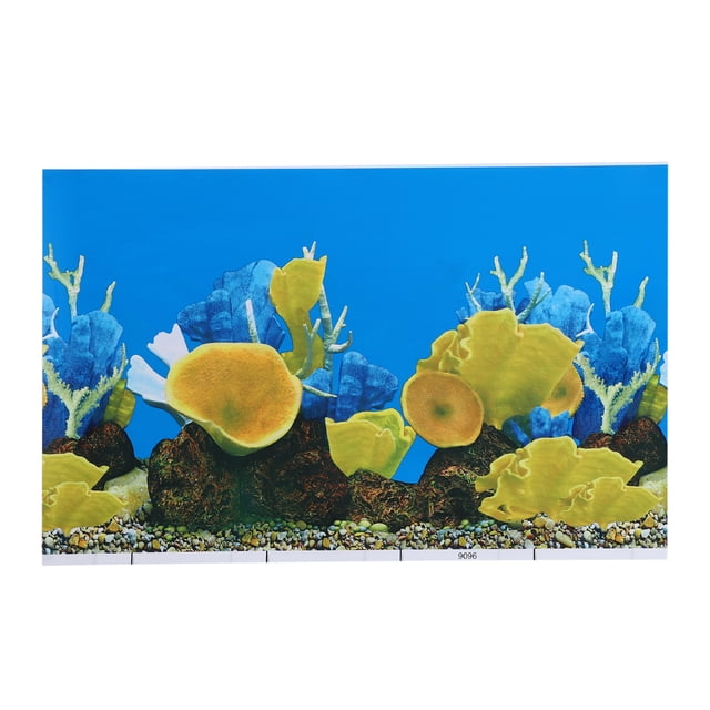 Póster de fondo de tanque de peces, adhesivo de decoración de fondo de acuario de doble cara, 11.81x16.54