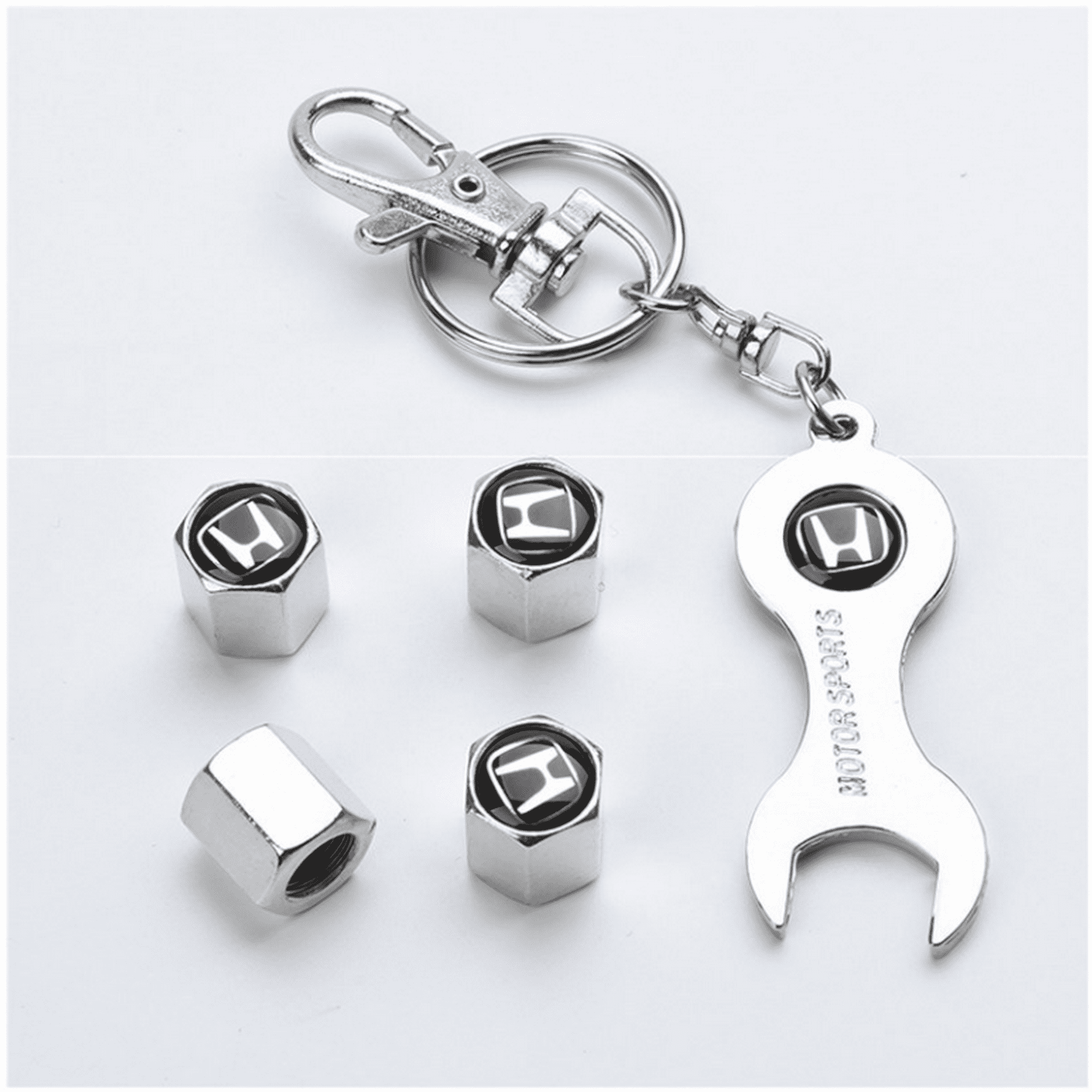Universal Tire Valve Stem Caps with Logo Emblem, Stainless Steel (4pcs) Car Tire Valve Stem Air Caps Cover + (1pcs) Wrench Keychain for Car / Truck / Bicycle, BMW | Walmart Canada Universal Tire Valve Stem Caps with Logo Emblem, Stainless Steel (4pcs) Car Tire Valve Stem Air Caps Cover + (1pcs) Wrench Keychain for Car / Truck / Bicycle, BMW | Walmart Canada