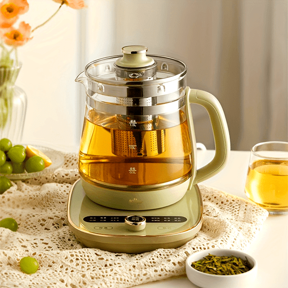 1.5 L 9-in-1 Programmable Brew Cooker Master, Muxi Glory Health-Care Beverage Tea Maker And Kettle, Spruce Blue