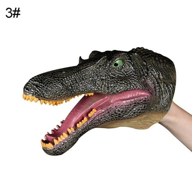 Hand Puppet Simulation Dinosaur PVC Hand Puppet Doll Intelligent Role Play Toy Kids Gift