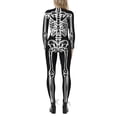thumbnail image 2 of Seyurigaoka Women Juniors Halloween Skeleton Bodysuit, Long Sleeve Pants Turtle Neck, 2 of 5