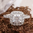 thumbnail image 2 of solitaire jewels 1CT Cushion Moissanite Halo Engagement Ring For Women, 14K Yellow Gold, 2 of 8