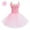Pink, variant on IBTOM CASTLE Ballet Dance Dress for Women Sleeveless Shiny Rhinestone Decorated Tulle Tutu Skirt Dancewear S Red