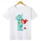 thumbnail image 4 of Camiseta de algodón con estampado de princesa sirena para niñas, ropa para niños de 1, 2, 3, 4, 5, 6, 7, 8 y 9 años, número de cumpleaños, camiseta con lazo para bebés y niños, 4 of 5