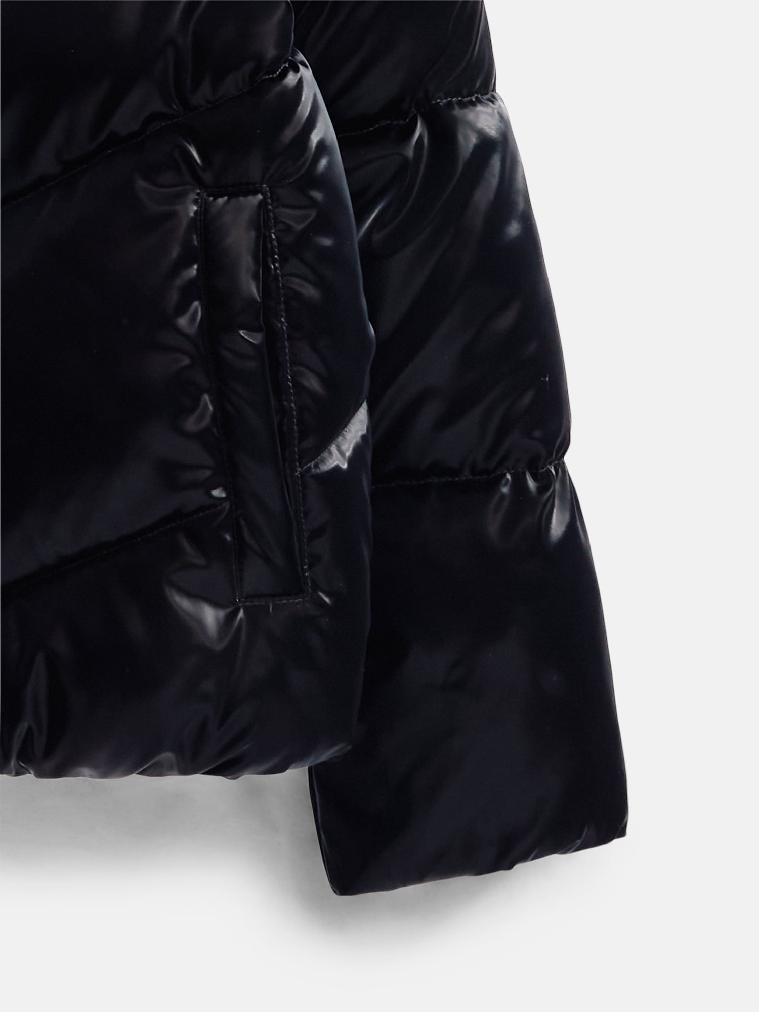Wonder Nation Girls Heavyweight Puffer Jacket with Hood, Sizes 4-18