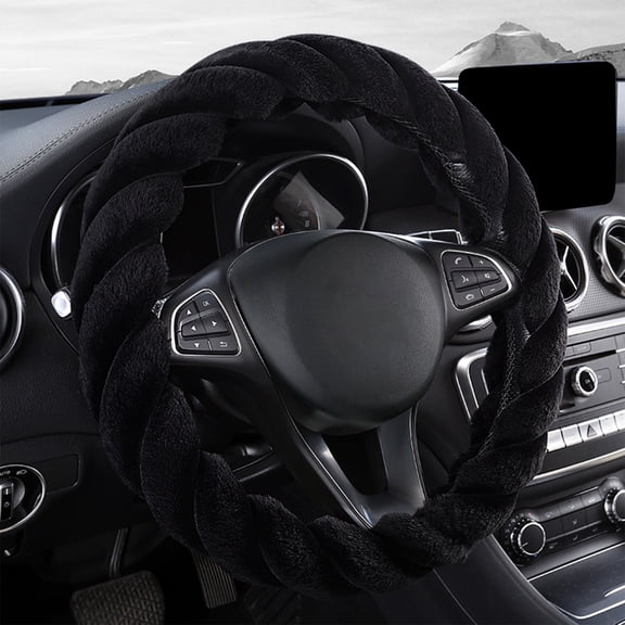 Funda para volante de coche con decoración suave, cálida y antideslizante. Protector universal para volantes de 14 a 15 pulgadas.