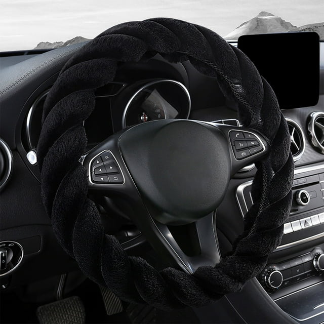Dvkptbk Steering Wheel Covers Car Steering Wheel Cover with Soft Warm Non-Slip Car Decoration Car Wheel Protector Universal Fits 14-15 Inches Other Exterior Accessories
