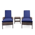 thumbnail image 1 of Krikacy 3-PCS Wicker Lounge Chair Bistro Set,HDPE Hand-Woven Patio Set,for Outdoor,Blue, 1 of 7