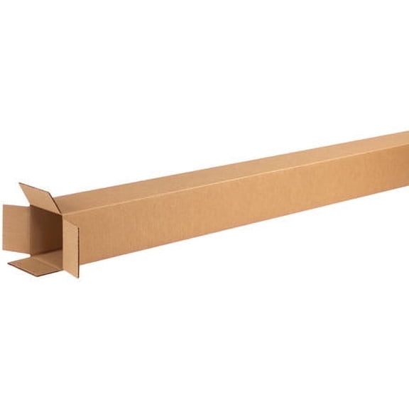 ShippingSuppliesByMail 4" x 4" x 60" ECT-32 Tall Corrugated Boxes, 25/Case