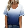thumbnail image 2 of mfyjkho Tops Deportivos Para Mujer, Camiseta Informal De Manga Corta Con Cuello En V, Holgada Y Cómoda, Para Mujer, Primavera Y Verano 2025 Tops Para Salir M, 2 of 8