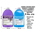thumbnail image 4 of Duo Balance Neutro - Lavanda VivoNatural Jabón Líquido Antibacterial para manos y cuerpo 5 litros, 4 of 5