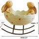 thumbnail image 4 of Laughing Bunny Rabbits Rocking in an Easter Egg Cradle Spring Easter Decoration Vintage Rustic Country Bunnies Rabbit Figurine Statue (Bunnies in a Cr, 4 of 4
