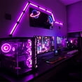 thumbnail image 2 of Mistaha Modern DIY RGB LED Wall Light Lines with Smart APP Control and Music Sync - Create Vibrant Atmosphere for Gaming Room, Bedroom, Living Room - Easy Installation, Wide Application - Perfect, 2 of 7