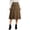 03# Brown, variant on Women's Faux Suede A-Line Maxi Skirt High Wrap Elastic Waist Casual Flowy Midi Length Fall Winter Office Party Boho Chic Solid S-XL