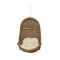 thumbnail image 7 of GDF Studio Yukon Outdoor Wicker Hanging Basket Chair with Cushions, Light Brown, Beige, 7 of 7