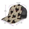 thumbnail image 2 of Lsque Cute Black Dog Printed Trucker Hat - Baseball Cap for Men Women - Breathable Mesh Side, Adjustable Fit - for Casual Wear, 2 of 7