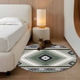thumbnail image 2 of Round Rugs 3Ft, Sagge Green Boho Round Area Rug Washable Indoor Throw Carpet, Country Southwest Aztec Geometric Small Non Slip Circle Rug for Bedroom Living Room Home Decor Aesthetic, 2 of 8