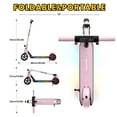 thumbnail image 6 of SIMATE Electric Scooter for Kids 6+, Foldable, LED Display & Lights, Dual Braking, 130W, 8.7mph,Pink, 6 of 7