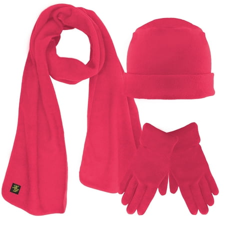 Palestinian Scarf - Polar Fleece 3 Piece Hat Scarf & Glove Matching Set