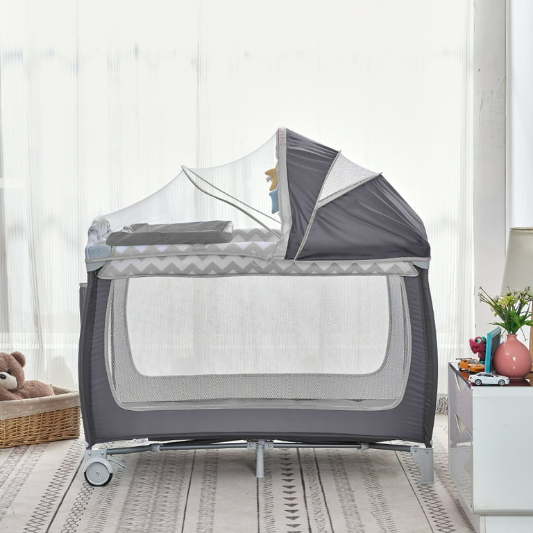 Reed Royal 4 in 1 Baby Play Yard with Bassinet Diaper Changing