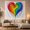 Swirl Heart, variant on Rainbow Paint Explosion Against White Background, Energetic Psychedelic for Art Lovers, Dynamic Splatter Burst Art, Housewarming Gift Tapestry Wall Hanging for Bedroom and Living Room