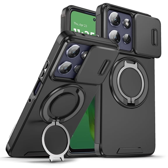 Shockproof Phone Case compatible with Motorola Moto G Stylus 5G 2026 and 2025, TPU PC Rugged Cover with Built-in Ring Holder Kickstand, Magnetic