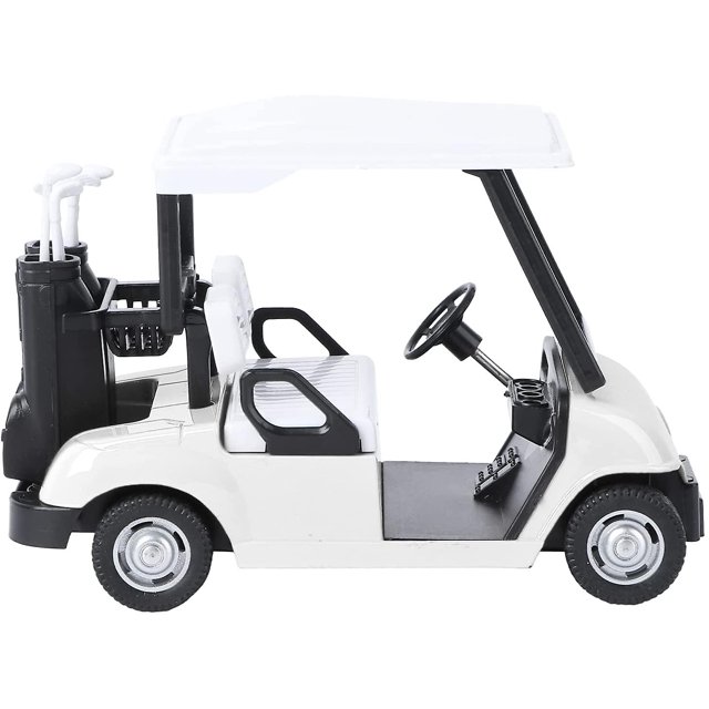 Modelo de carrito de golf de metal, carrito de acción de retroceso fundido a presión, juego de juguetes de ensamblaje para niños y niñas