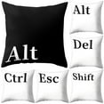 thumbnail image 4 of EIMELI Housse de Coussin Clavier Ctrl Alt Key pour Canapé Lit Voiture Café Décor, 4 of 12