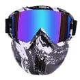 thumbnail image 4 of Motos de nieve Esquí Gafas de seguridad Gafas a prueba Escalada Escudo facial Desmontable, Estilo 06, 4 of 8