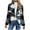 Gray, variant on Kaemgyyd Winter Coats for Women Fuzzy Fleece Lapel Open Front Cardigan Lightweight Fashion Plaid Sherpa Jacket Outwear