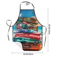 thumbnail image 2 of Disketp Tropical Vacation Essentials Kitchen Apron with adjustable Aprons for Women with Pockets Cooking Powder Pink Apron, 2 of 7