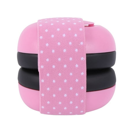 

1 Pair Baby Anti-noise Earmuffs Elastic Strap Ear Protection Baby Earmuffs Soundproof Hearing Headphone Ear Protector-Pink