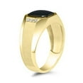 thumbnail image 5 of SZUL Women's 10K  Yellow Gold Onyx and Diamond Men's Ring, 5 of 5