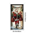 thumbnail image 3 of 35×71 Inch Santa Pattern Christmas Door Cover - Festival Party Decor for Christmas Day, 3 of 3