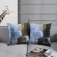 thumbnail image 5 of Set of 2 Throw Pillow Covers Modern Abstract Painting Blue White and Gray Decorative Sofa Pillow Cases Home Decor Standard Square 24x24 Inches Pillowcases, 5 of 6