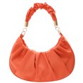 thumbnail image 1 of Bolsa Cartera de cuero plisado para mujer, Color puro, Hobos, para axilas (naranja) Ehuebsd Para Estrenar, 1 of 9