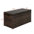 thumbnail image 4 of Ktaxon Extra Large 132 Gallon Outdoor Rattan Storage Box, Patio Wicker Storage Bench, Indoor and Outdoor Storage Container, Brown Gradient, 4 of 8