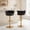 Black, variant on Howcool Velvet Swivel Bar Stools Set of 2 with Back and Arms, Adjustable Counter Height Kitchen Island Chairs with Gold Metal Legs & Base for Home Bar Dining Room