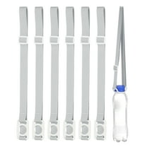 REGALWOVEN Water Bottle Lanyard, Holder Strap with Ring Buckle Clips for Outdoor Hiking Grey/White