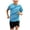 Blue, variant on mgoYE Boy Clothes Kids Boy's Summer Outfits Shorts Sleeve Crewneck T Shirt Tops Tees Shorts Sets Boy's 2 Piece Outfits Size 7-8 Years