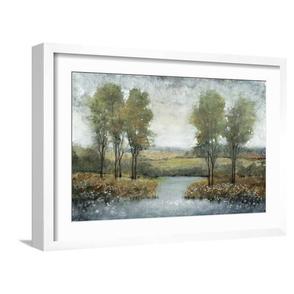 Art.com Stream Side II Art Print by Tim O'toole, White Frame Wall Art, 23" x 17"